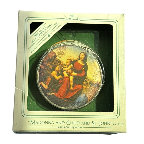 Hallmark Series 1984 Christmas Ornament Madonna & Child by Giuliano Bugiardini - Picture 1 of 5